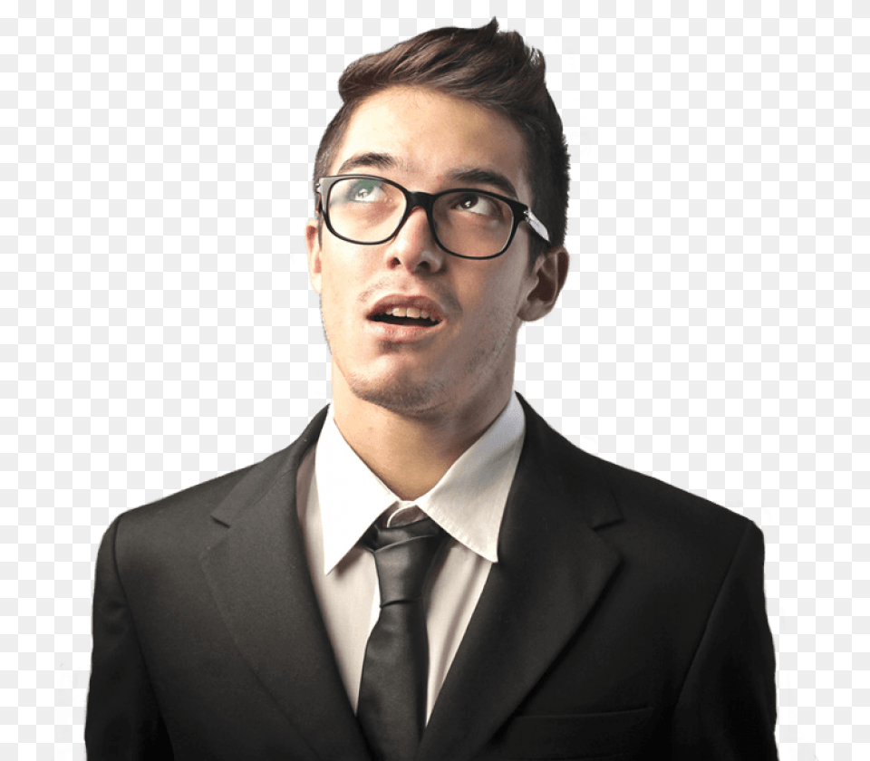 Thinking Man Images Transparent Young Businessman, Accessories, Tie, Suit, Portrait Png
