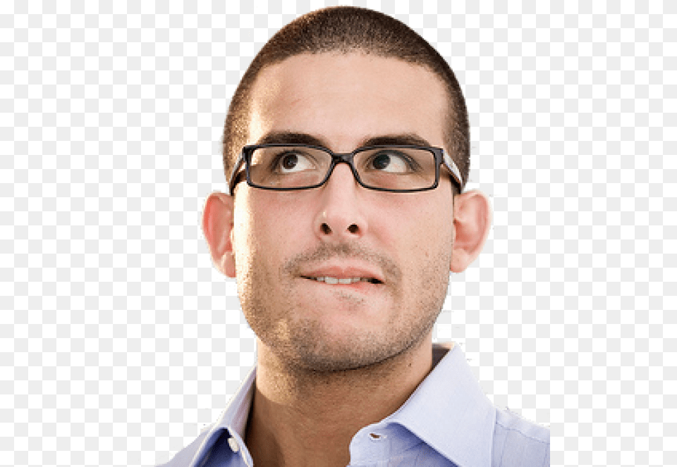 Thinking Man Person Thinking Hd, Accessories, Male, Head, Glasses Png Image