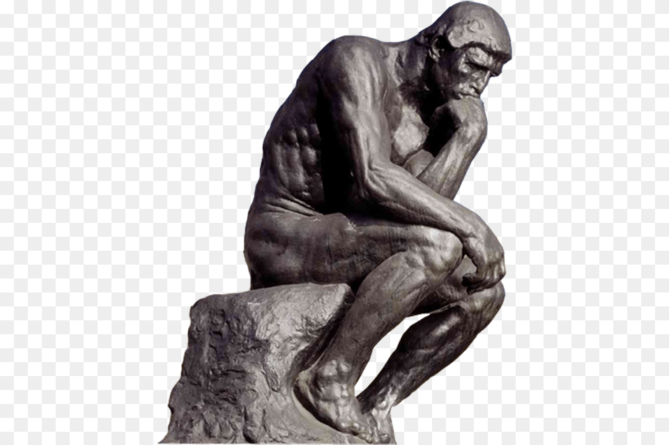 Thinking Statue Thinking Man Statue, Art, Adult, Male, Person Png Image