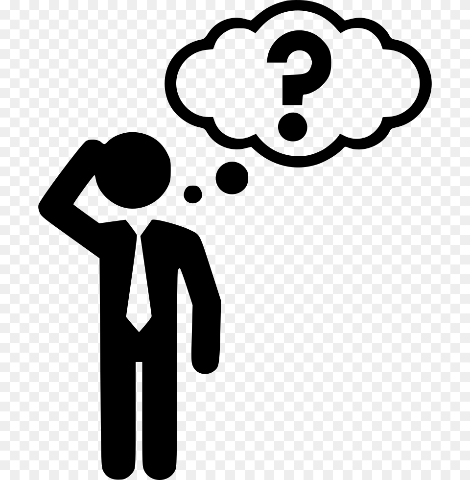 Thinking Thinker Cuestion Answer Svg Icon Man Thinking Icon, Stencil, Formal Wear Free Transparent Png