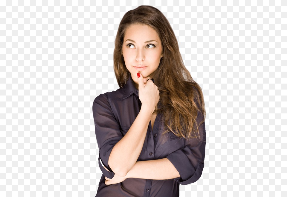 Thinking Woman, Photography, Head, Hand, Portrait Free Transparent Png