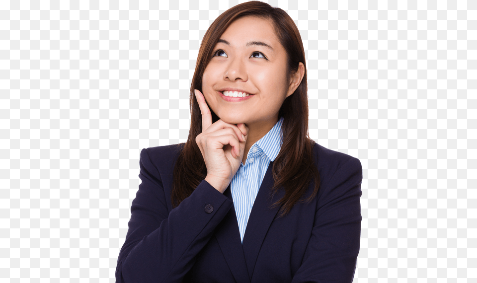 Thinking Woman, Adult, Smile, Person, Head Png