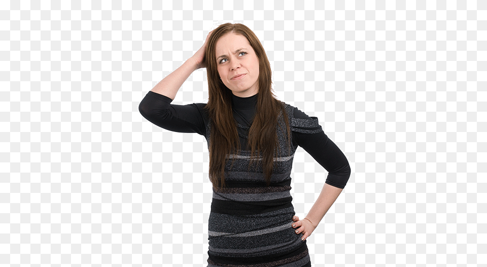 Thinking Woman, Clothing, Sleeve, Long Sleeve, Adult Png