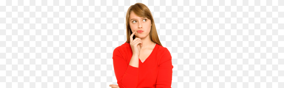 Thinking Woman, Photography, Person, Long Sleeve, Portrait Free Png