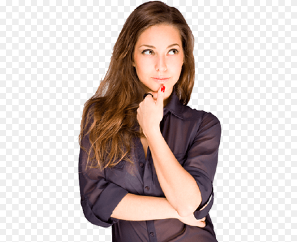 Thinking Woman, Portrait, Photography, Person, Head Png