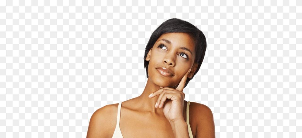 Thinking Woman, Neck, Body Part, Face, Portrait Free Png