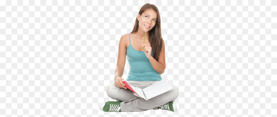 Thinking Woman, Person, Sitting, Adult, Female Png Image