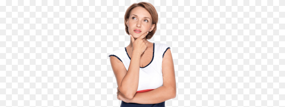 Thinking Woman, Blouse, Clothing, Person, Head Free Png