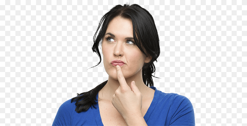 Thinking Woman, Adult, Portrait, Photography, Person Png