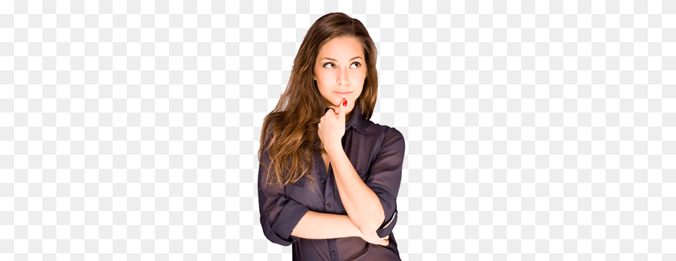 Thinking Woman, Portrait, Photography, Person, Head Free Transparent Png