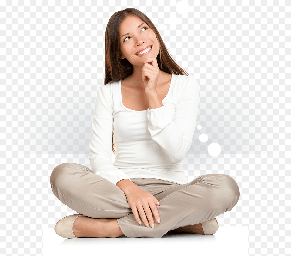 Thinking Woman Background Find The Value Of The Missing Number, Adult, Sleeve, Sitting, Person Free Png