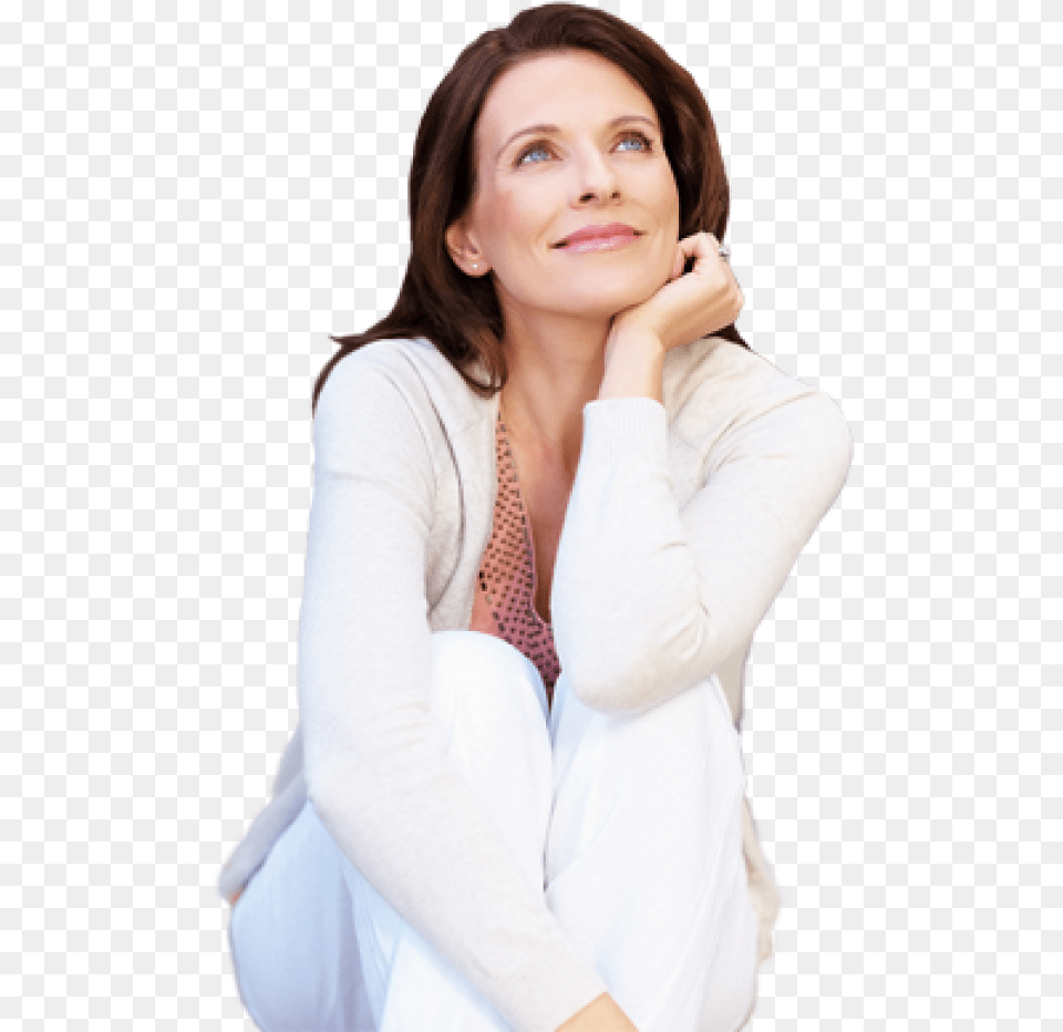 Thinking Woman Women Downloads, Person, Formal Wear, Female, Long Sleeve Free Png Download