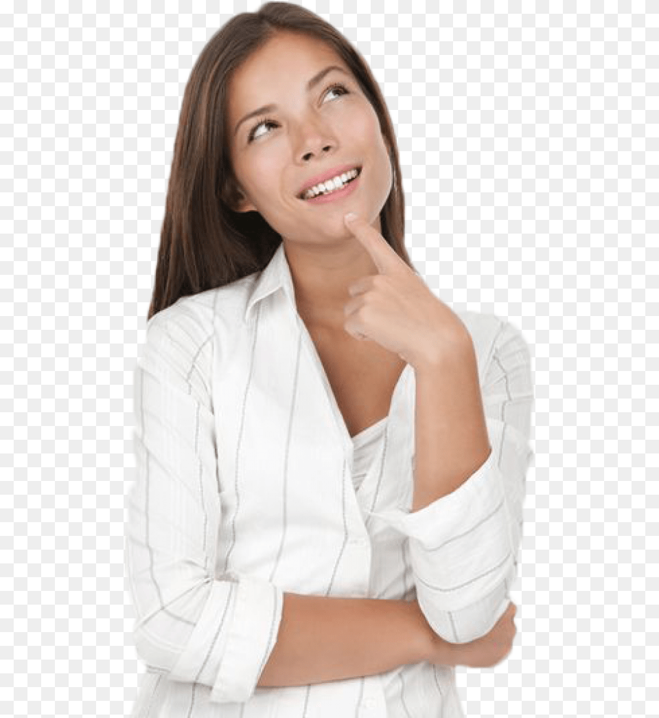 Thinking Woman Free Download Consumers Minds, Hand, Head, Happy, Finger Png