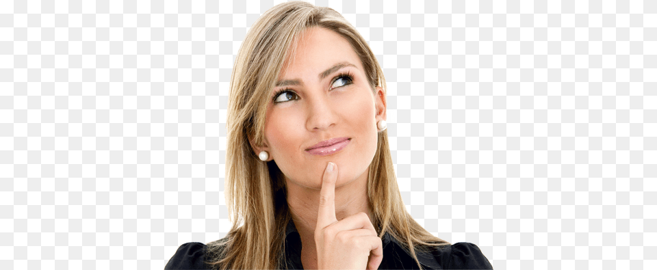 Thinking Woman Hd Quality Girl, Person, Head, Portrait, Body Part Free Png Download