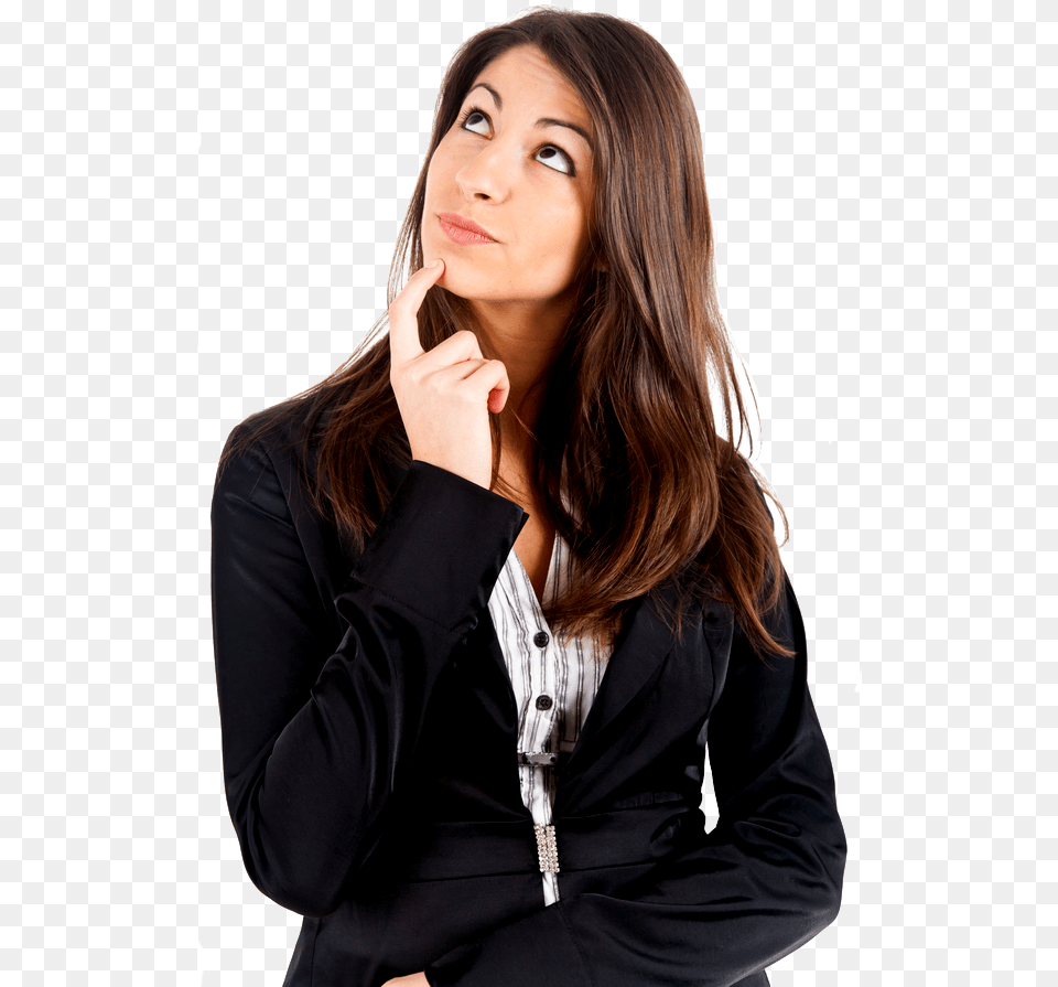 Thinking Woman Pic Woman Thinking Adult, Sleeve, Portrait, Photography Free Transparent Png