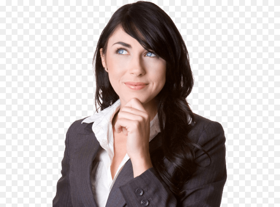 Thinking Woman Woman Thinking, Suit, Portrait, Photography, Person Png Image