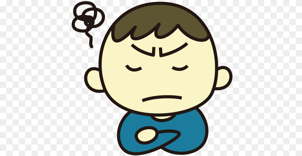 Thinking X Cartoon Boy Think And Clipart Transparent Suy Ngh Hot Hnh, Baby, Person, Face, Head Png Image
