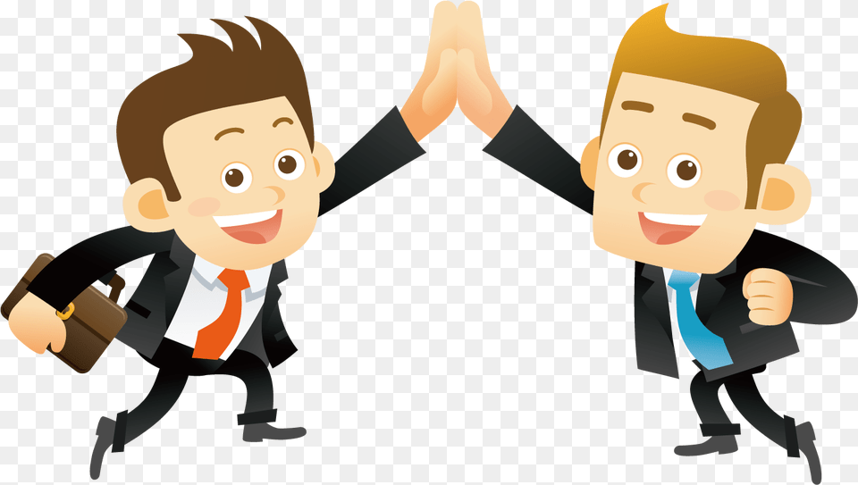 Thinkinvite Business Partner Model To Earn Cooperation Cartoon, Hand, Body Part, Person, Formal Wear Free Png