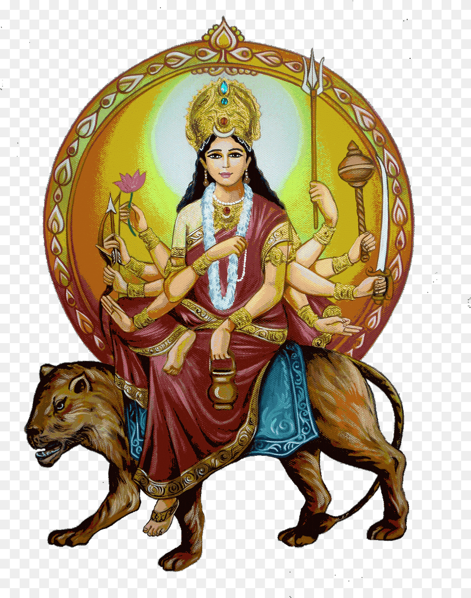 Third Day Of Navratri, Woman, Mammal, Lion, Wedding Free Transparent Png