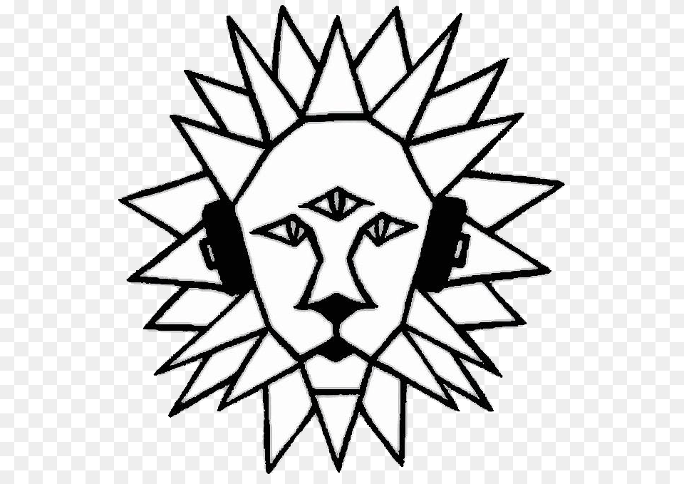 Third Eye Lion, Stencil, Emblem, Symbol, Face Free Png Download
