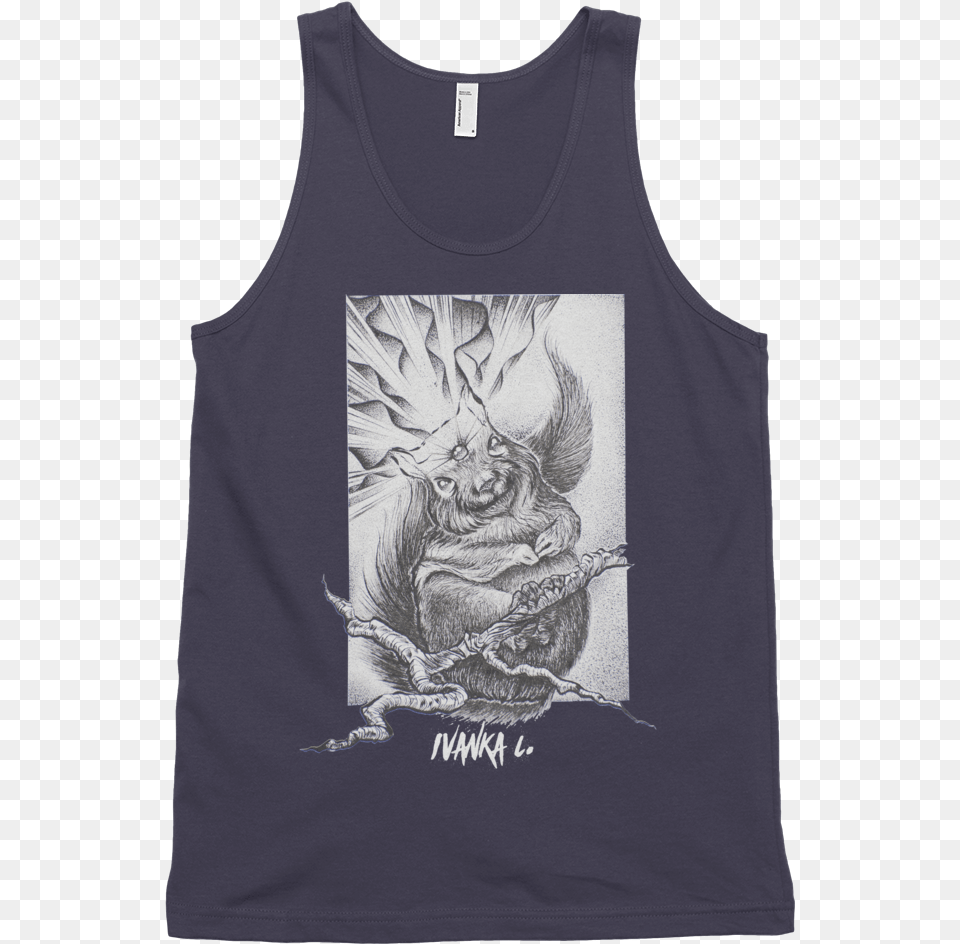 Third Eye Squirrel Unisex Graphic Tank Top Mission Slimpossible, Clothing, Tank Top, Animal, Bird Png Image