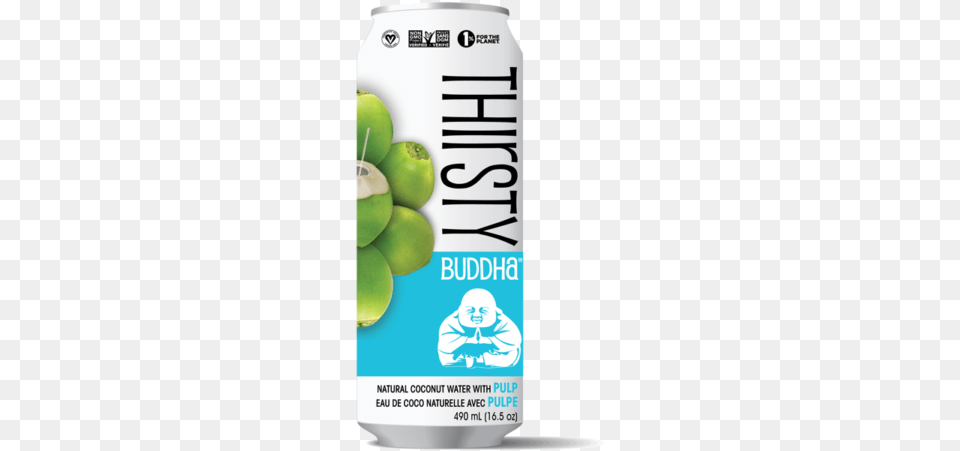 Thirsty Buddha All Natural Coconut Water With Pulp Thirsty Buddha Sparkling Coconut Water, Food, Fruit, Plant, Produce Png