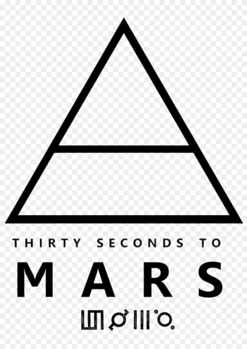 Thirty Seconds To Mars Scripted Logo And Symbols, Triangle, Bow, Weapon Png Image