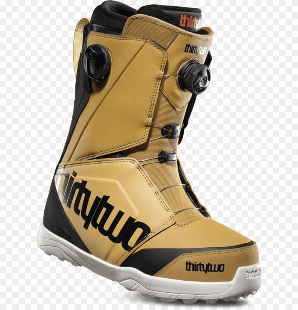 Thirtytwo Lashed Double Boa Snowboard Boots Goldblack, Clothing, Footwear, Shoe, Boot Png Image