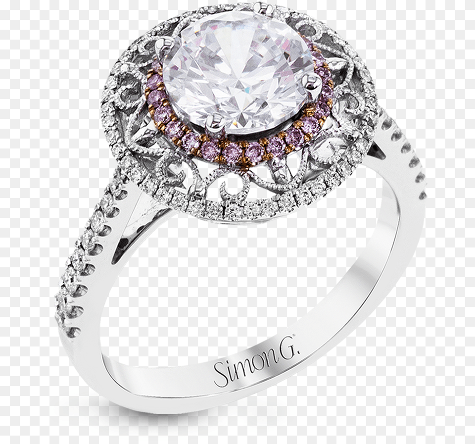 This 18k White And Rose Gold Ring Shows A Touch Of Ring, Accessories, Jewelry, Diamond, Gemstone Png Image