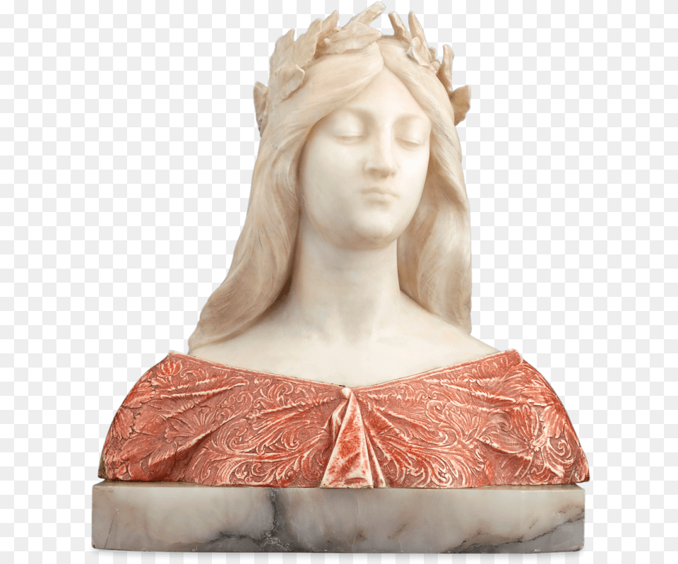 This Art Nouveau Bust Of A Classical Maiden In Repose Art Nouveau Maiden, Adult, Female, Person, Woman Png Image