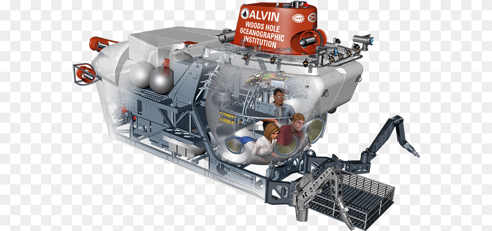 This Artist39s Rendition Of The Newly Upgraded Alvin Deep Sea Submarine Alvin, Adult, Female, Machine, Motor Free Png Download