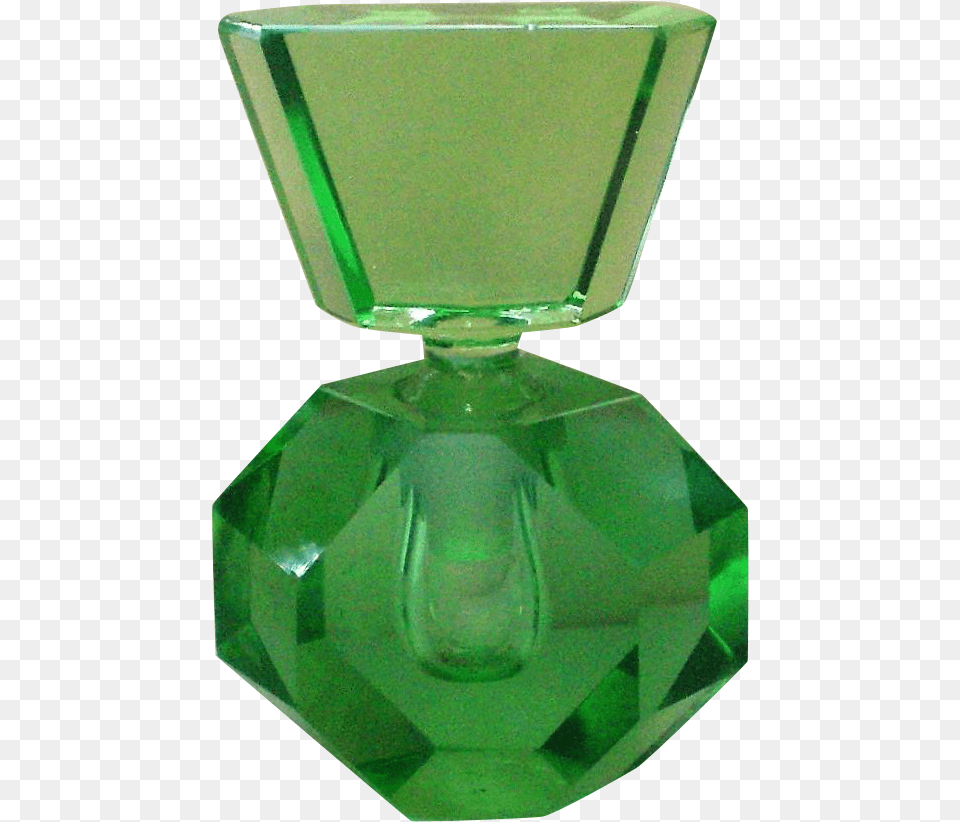 This Beautiful Vibrant Green Glass Perfume Bottle Has Crystal, Accessories, Gemstone, Jewelry, Emerald Free Png Download