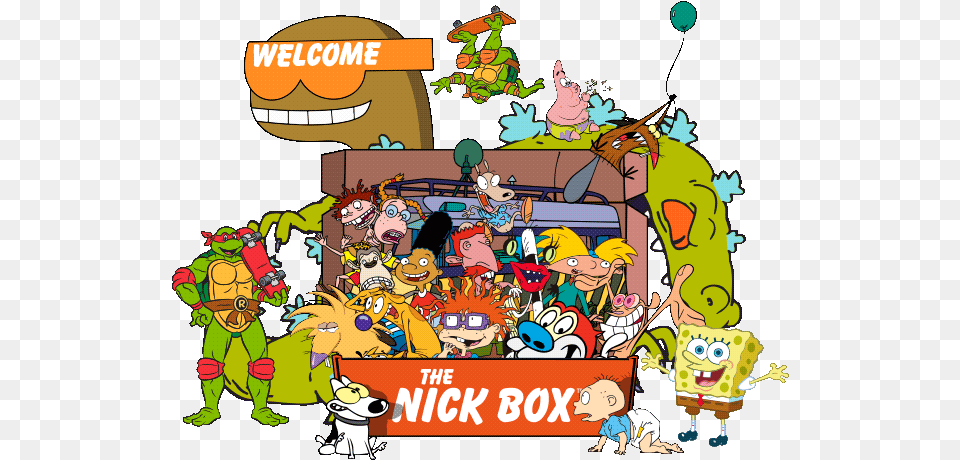 This Box Has Everything Your Childhood Self Wished For Nickelodeon Characters, Book, Comics, Publication, Baby Png Image