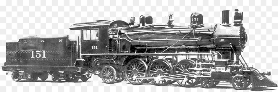 This Builders Photograph Of Sister Locomotive 151 Shows Nevada Northern, Engine, Vehicle, Transportation, Train Free Png