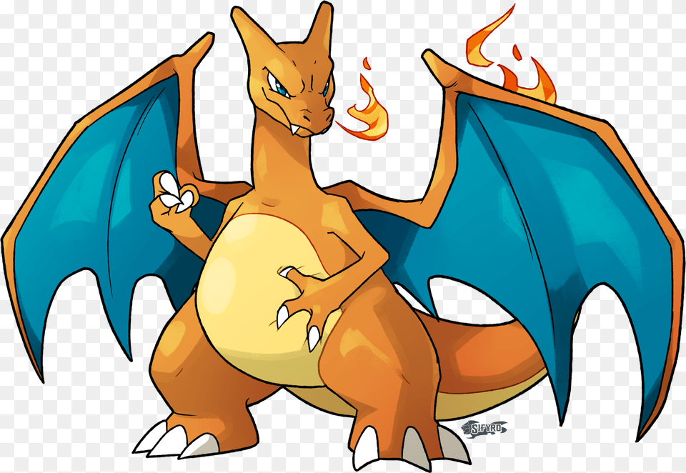 This Charizard Is T H I C C Cartoon, Dragon, Person Free Png Download