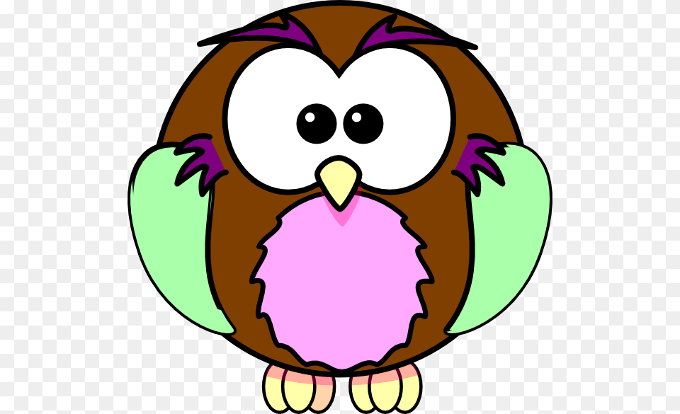 This Clip Arts Design Of Green Purple Tan Owl Cute Owl Bird Clip Art, Baby, Person, Animal Png Image