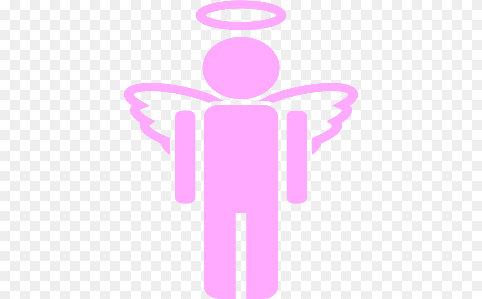 This Clip Arts Design Of Pink Girl Angel Angel Clip Art, Purple, Logo, Cross, Symbol Png Image