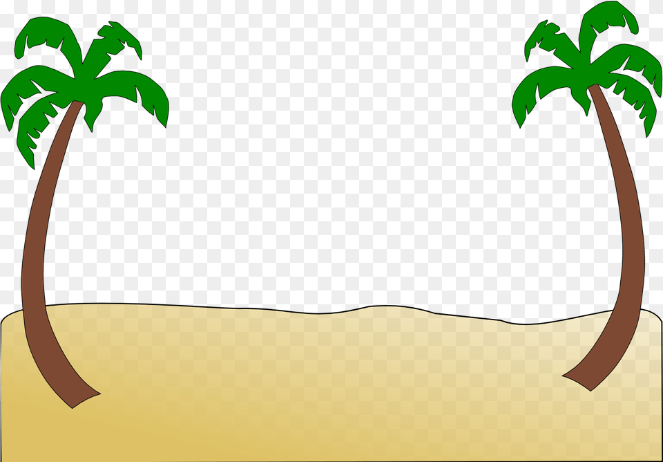 This Clipart Design Of Beach Clipart, Tree, Plant, Palm Tree, Vegetation Png