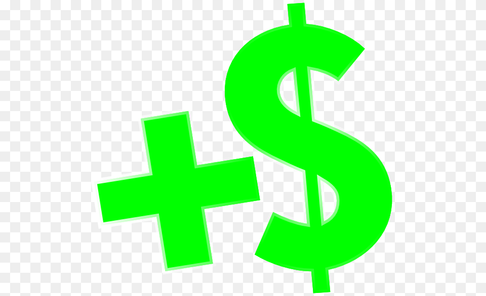 This Clipart Design Of Dollar Clipart Money Symbols Gif, Green, Symbol, First Aid, Text Free Transparent Png