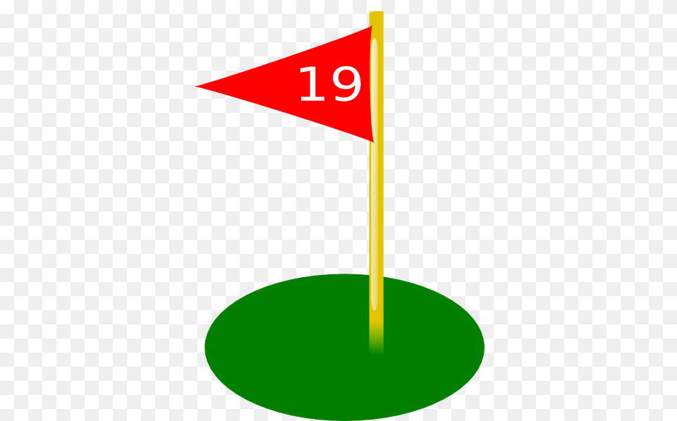 This Clipart Design Of Golf Flag 19th Hole Png