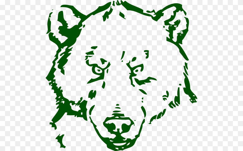 This Clipart Design Of Green Polar Bear Clipart Green Polar Bear Clip Art, Stencil, Baby, Person, Face Png