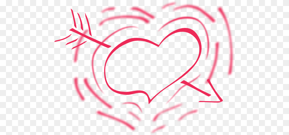 This Clipart Design Of Heart Pink Arrow, Dynamite, Weapon, Stencil Png