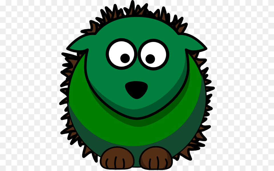 This Clipart Design Of Hedgehog Clipart Has Clip Art, Green, Animal, Bear, Mammal Png Image