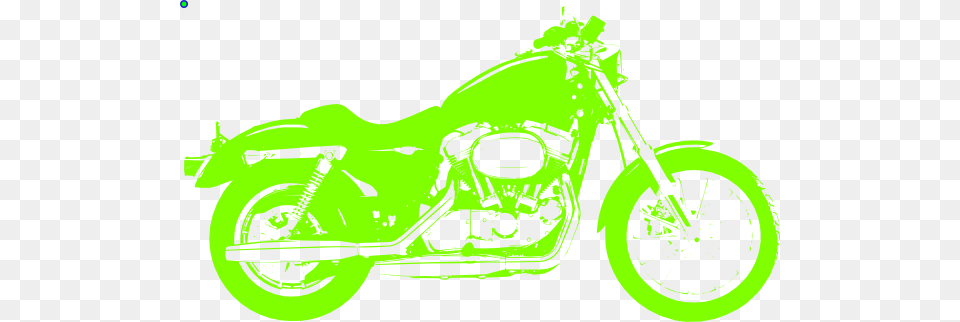 This Clipart Design Of Neon Green Motorcycle, Transportation, Vehicle, Machine, Spoke Free Png