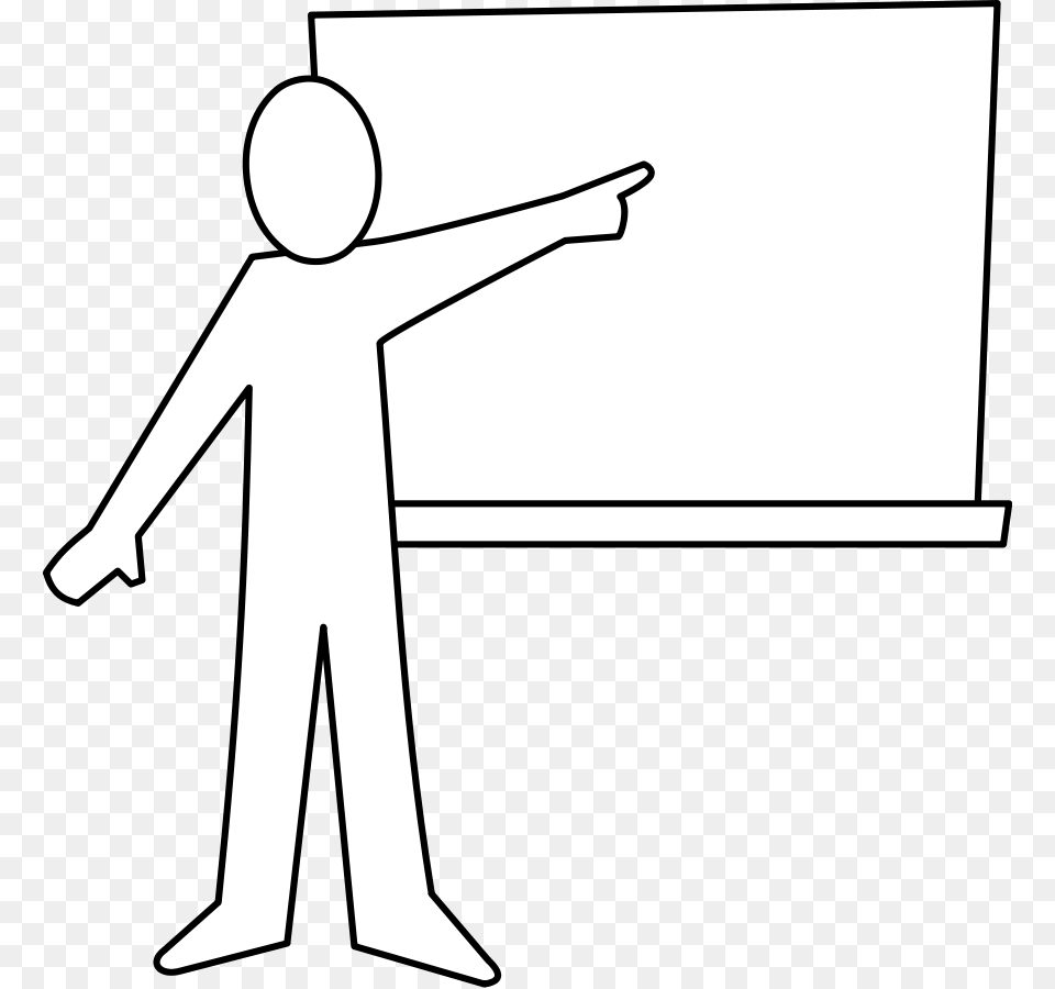 This Clipart Design Of Professeur Teacher, White Board, People, Person Free Png Download
