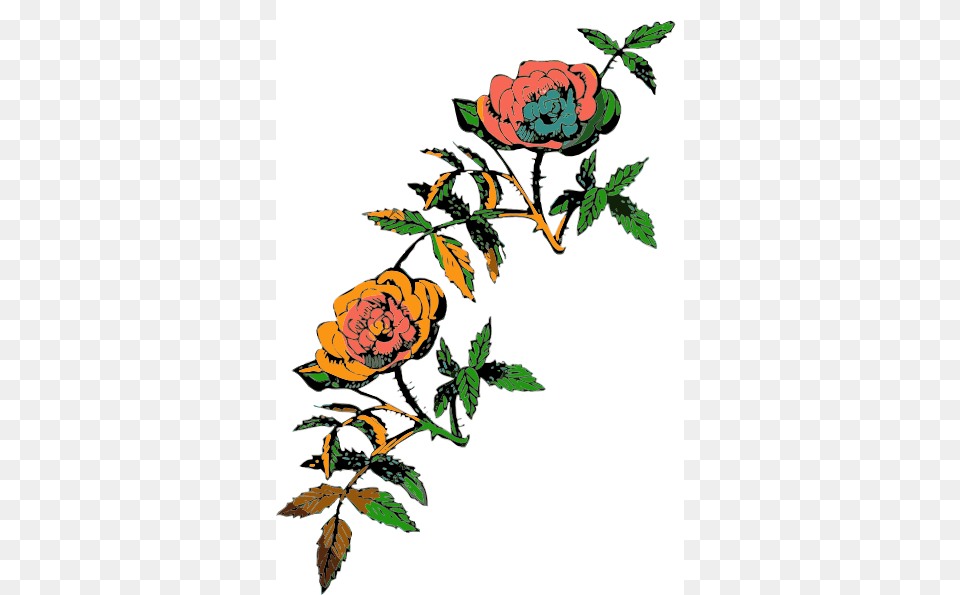 This Clipart Design Of Roses Clipart Has Rose Clipart, Art, Plant, Pattern, Graphics Png
