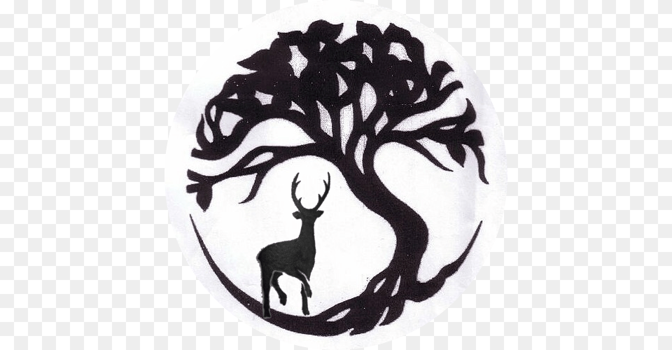 This Combines Two Images I Like Family Tree Symbol Tattoos, Silhouette, Animal, Deer, Mammal Free Png