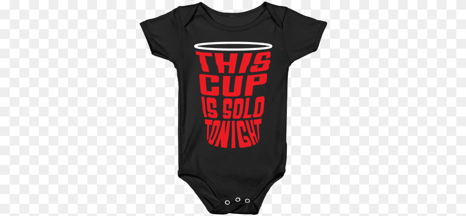 This Cup Is Solo Baby Onesy Cat Putting Up The Rude Finger, Clothing, T-shirt, Shirt Png Image