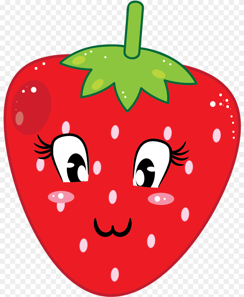 This Cute Cartoon Strawberry Strawberry Clipart Cute, Berry, Food, Fruit, Plant Free Png