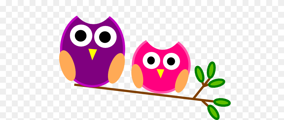 This Cute Clip Art Of Two, Purple, Animal, Bird Free Png Download